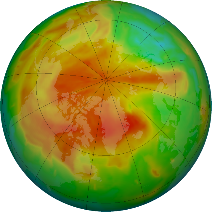 Arctic ozone map for 19 April 2011